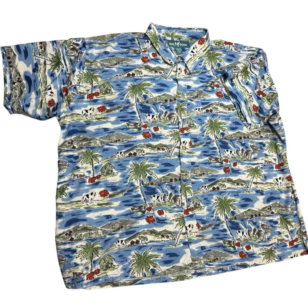 Big Dogs Men’s Hawaiian Shirt Button Down Size 4XL